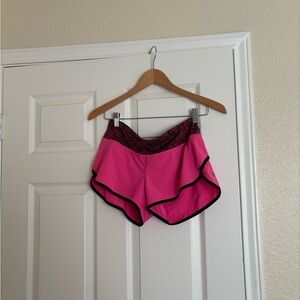 lululemon athletica Hot Pink Running Shorts with Black Trim